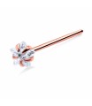 Flower Shaped Straight Nose Stud NSKA-802